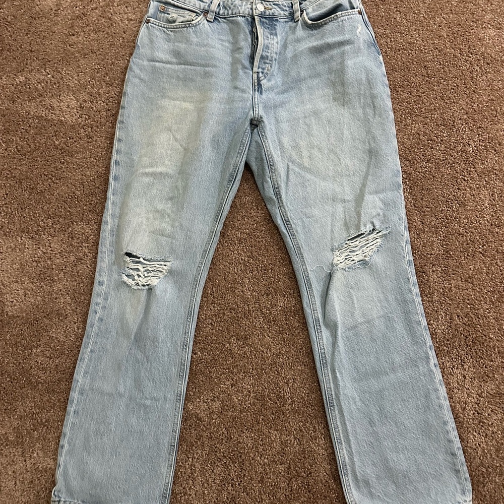 H&M Distressed Light Blue Denim Jeans